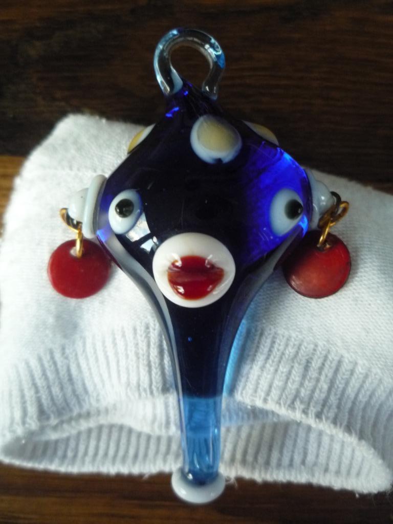 Glazen buste hanger, Bijoux, Sacs & Beauté, Bijoux anciens, Enlèvement ou Envoi, Autres matériaux, Pendentif