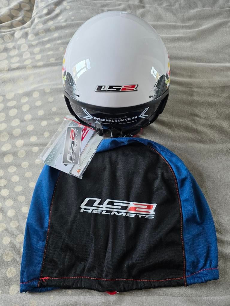 Casque jet Ls2 Quadrifoglio taille L, Enlèvement, L, Casque jet
