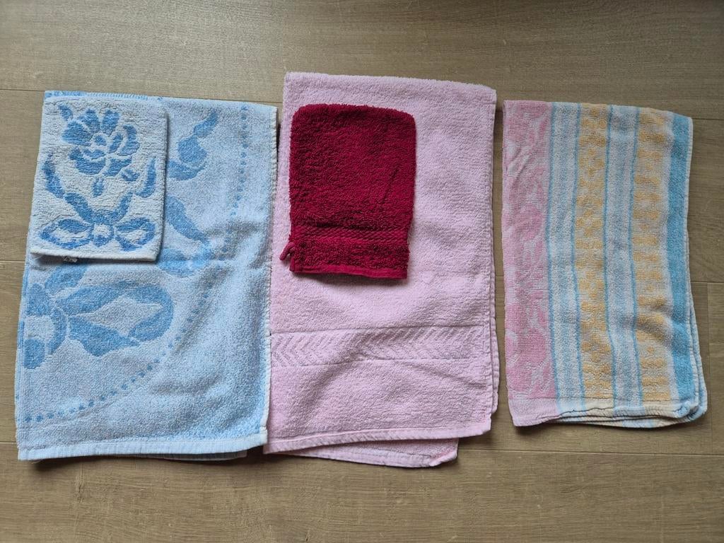 Handdoeken (3) & washandjes (2), Huis en Inrichting, Ophalen of Verzenden, Gebruikt