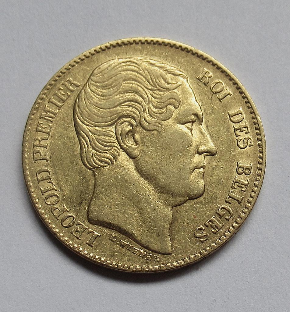 belgie 20 francs 1865, Enlèvement ou Envoi, Belgique, Or