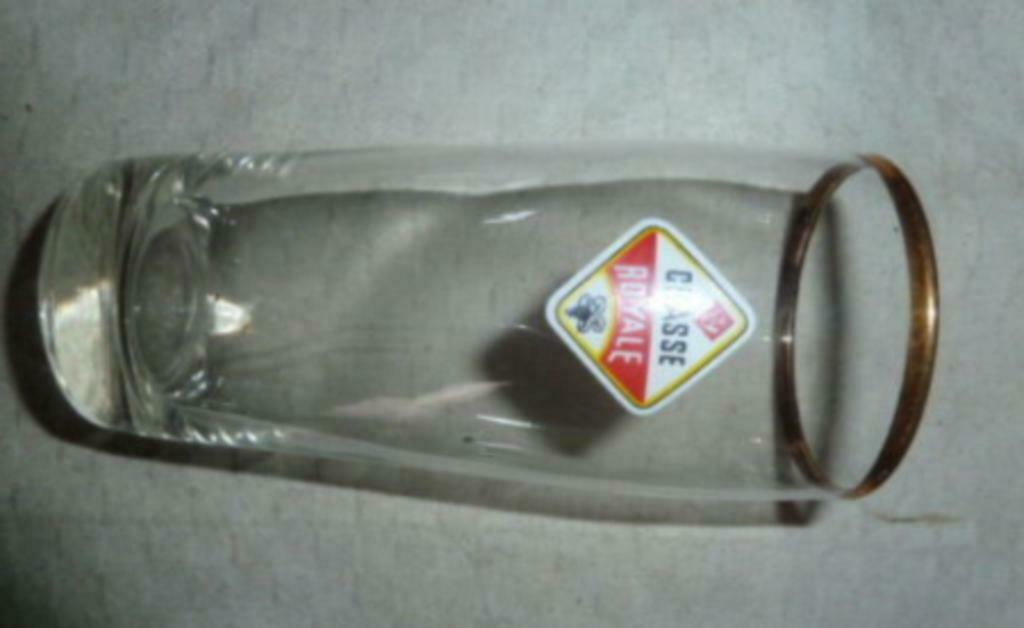 #G bier glas CHASSE ROYALE Brasserie Chasse Royale - Brussel, Collections, Enlèvement ou Envoi, Utilisé, Verre à bière