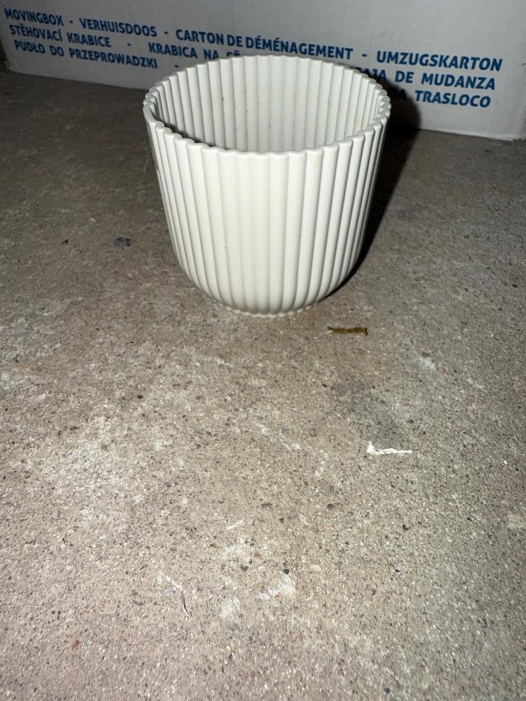 Cache-pot Elho blanc, Tuin en Terras, Bloempotten, Kunststof, Rond, Ophalen of Verzenden, Zo goed als nieuw