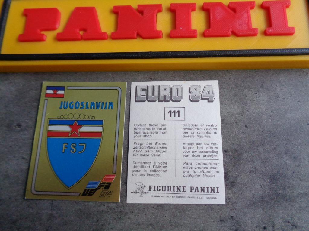 PANINI VOETBAL STICKER EURO 84 EK EMBLEEM NR 111 BADGE ONGE, Ophalen of Verzenden, Sticker
