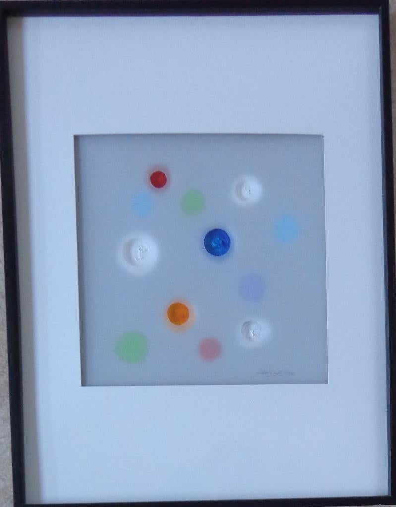 ALBERTO CANT / CIRKELS / ORIGINEEL / 66x51cm / KADER / SIG, Enlèvement ou Envoi