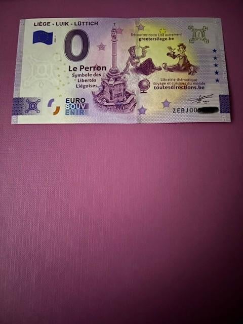 €0 souvenirkaartjes Luik - Luik - Lüttich, Postzegels en Munten, Ophalen of Verzenden, België, Los biljet