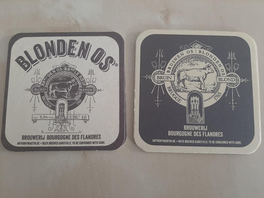Bierkaarten Sous-Bock Blonden Os Bourgogne des Flandres, Ophalen of Verzenden, Zo goed als nieuw