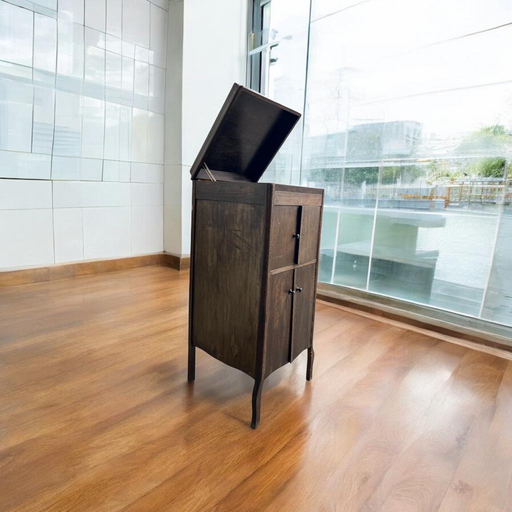 Meuble à gramophone vintage avec lecteur de gramophone, Enlèvement ou Envoi