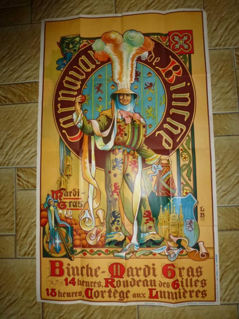 affiche du carnaval de Binche des années ??, Ophalen