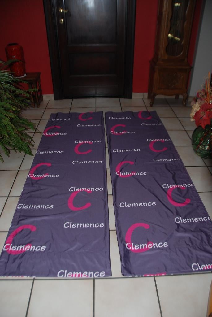 Lot de 2 tentures gris mauve occultantes H 2m06 x L 1m27 TB, Maison & Meubles, Enlèvement ou Envoi, Comme neuf, Gris