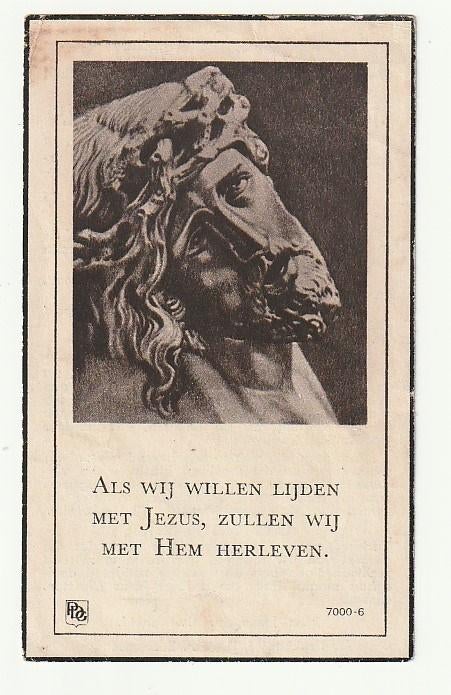 Dp. Jozef August CUSTERS Koersel 1874 Berkebosch 1949, Verzenden, Bidprentje