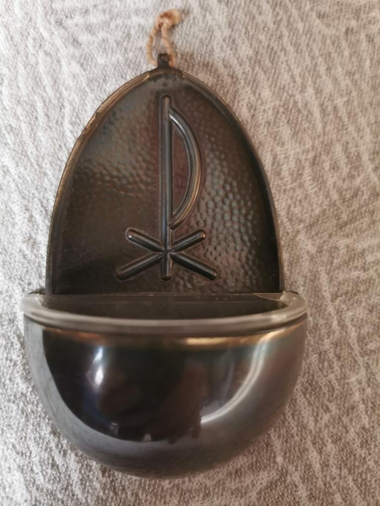 Antiek bronzen wijwater vatje, Antiek en Kunst, Ophalen of Verzenden