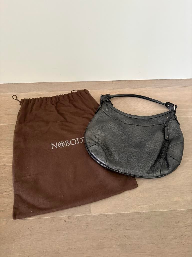 Nobody blauwe handtas, Handtassen en Accessoires, Tassen | Damestassen, Ophalen, Zo goed als nieuw, Blauw, Handtas