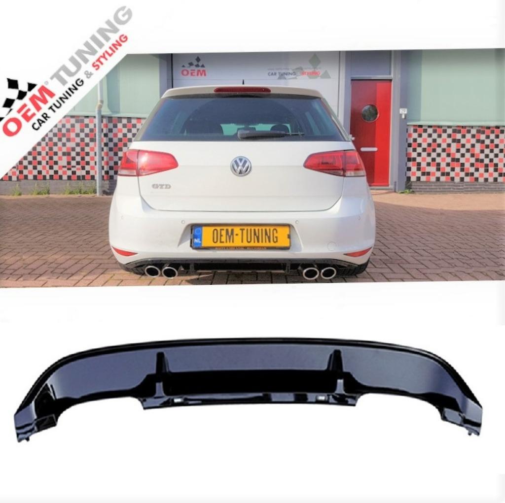 Diffuser geschikt voor GOLF 7 | 7R LOOK | Glossy Black |, Nieuw, Ophalen of Verzenden, Bumper, Volkswagen
