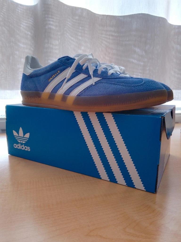 Adidas Gazelle Indoor EU 46/US 12, Blauw, Ophalen of Verzenden, Zo goed als nieuw, Adidas