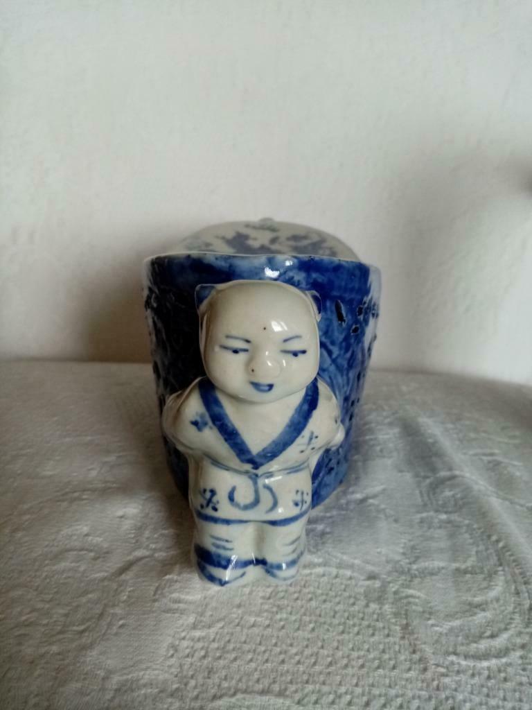 Chinese deco hoofdsteun in porselein uit de jaren 70/80, Antiek en Kunst, Ophalen of Verzenden