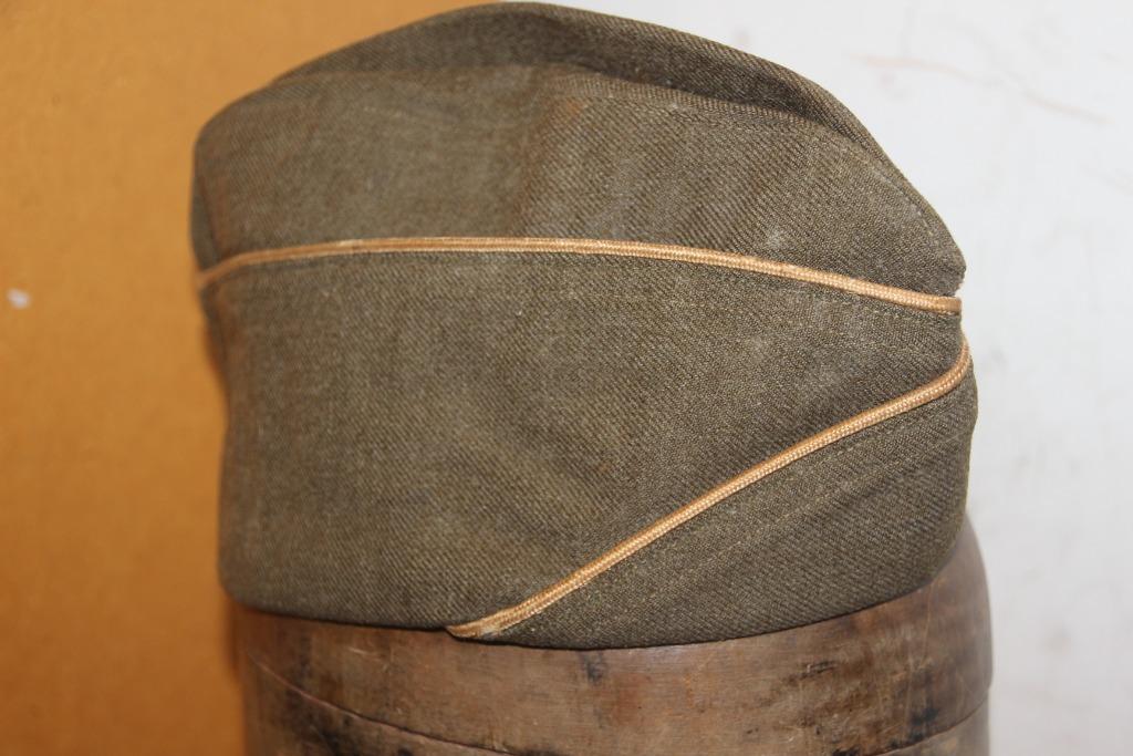 US WW2 "Cap Garrison " QM Corps, Envoi, Armée de terre, Casque ou Béret