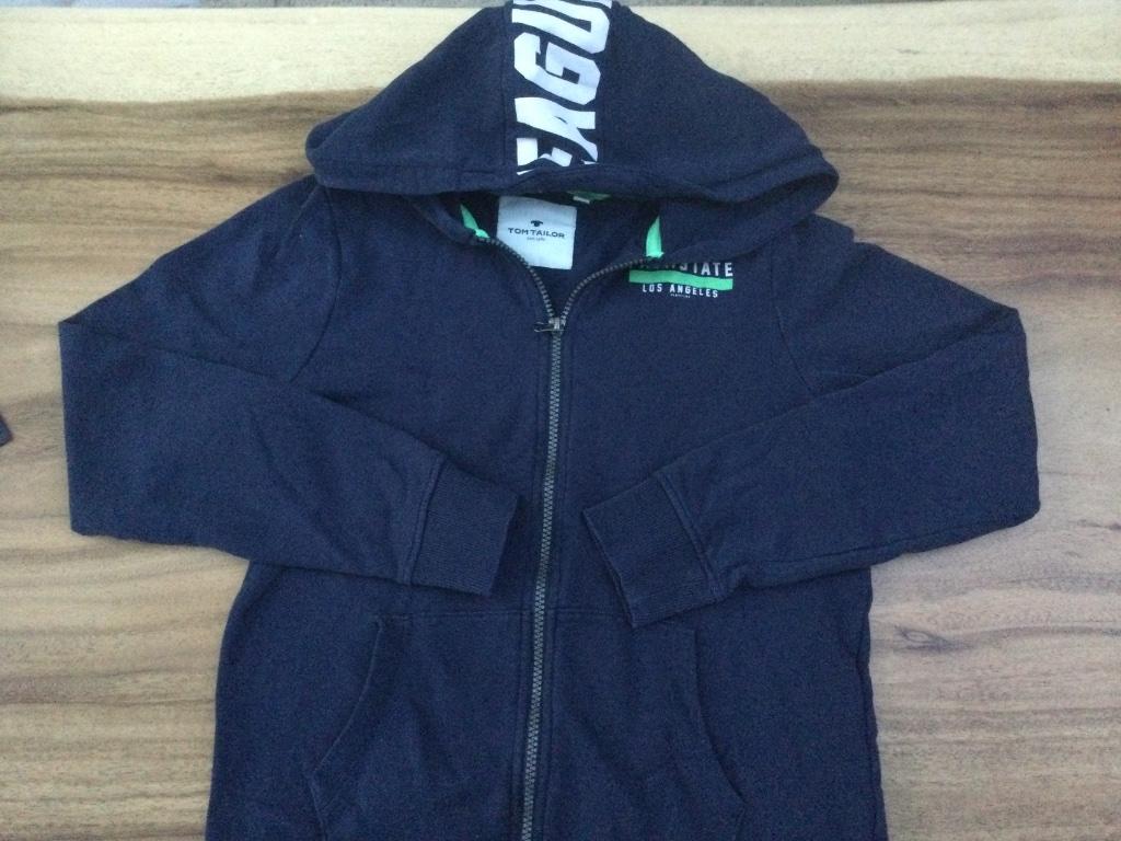 Hoodie blauw  met  rits 158 gilet bleu tirette capuche, Tom Tailor, Garçon, Enlèvement ou Envoi, Pull ou Veste