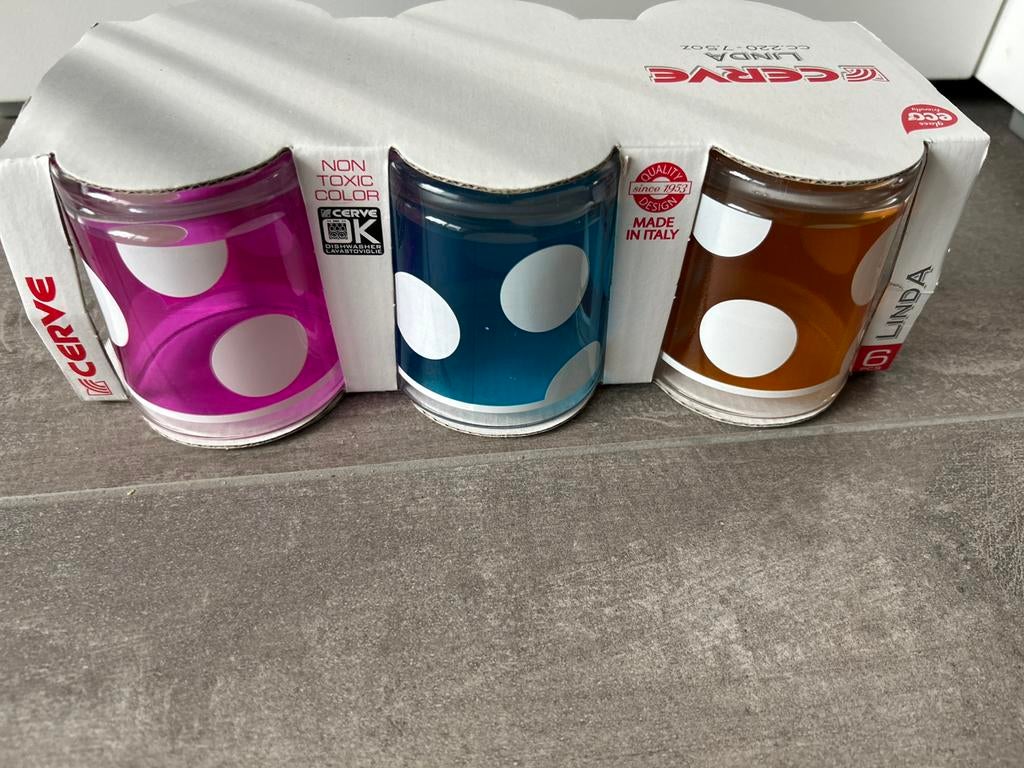 Cerve - Set 6 glazen. Nieuw, Glas of Glazen, Nieuw, Ophalen of Verzenden, Glas