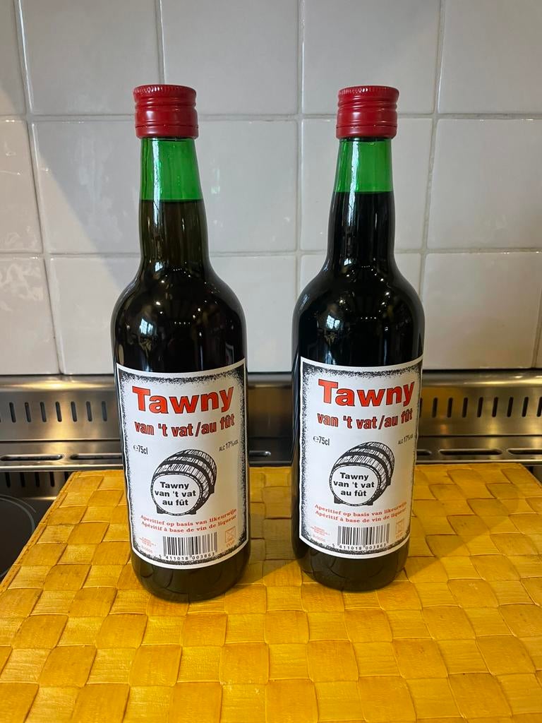 2 flessen Tawny van ‘t vat Rode Porto 75 cl  17% vol Rubbens, Ophalen, Nieuw, Port, Vol