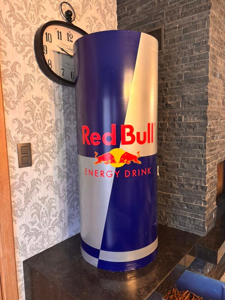 Groot karton Red Bull blik - origineel van Red Bull, Verzamelen, Ophalen, Zo goed als nieuw, Reclamebord