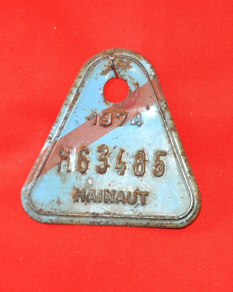 plaque de vélomoteur 1974, Enlèvement ou Envoi, Utilisé