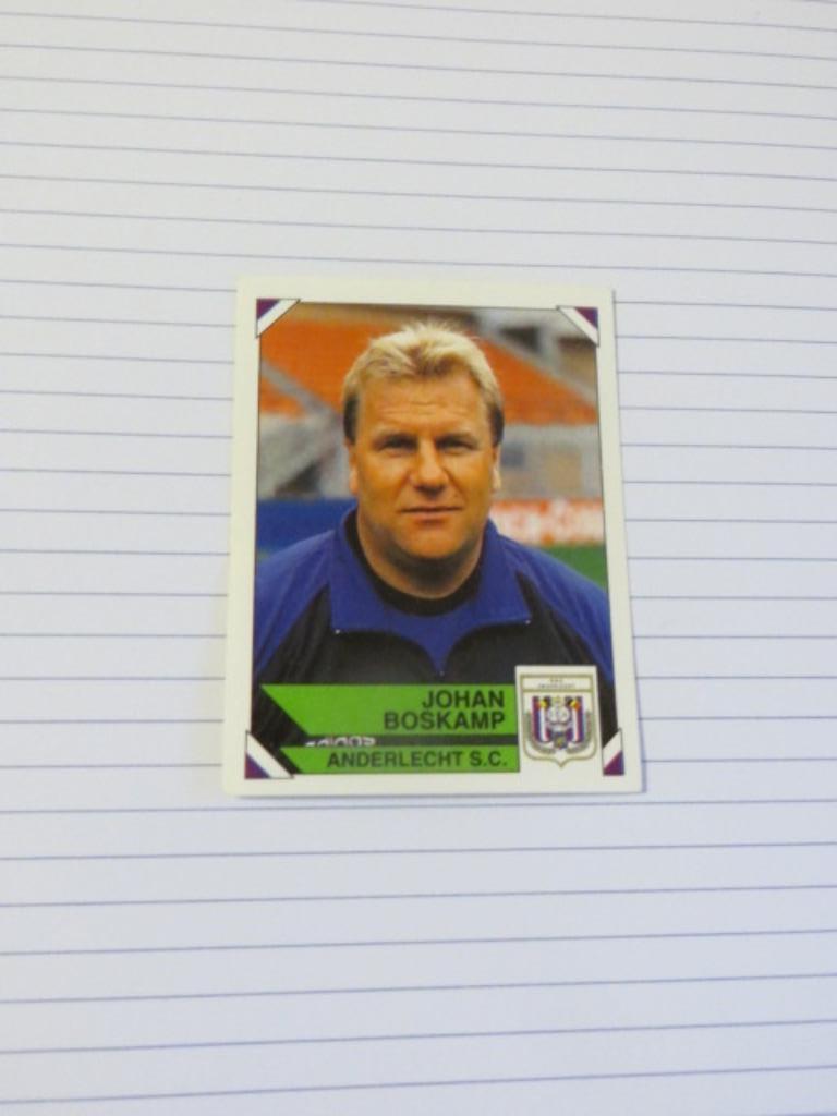 Voetbal: Sticker football 95 : Johan Boskamp - Anderlecht, Ophalen of Verzenden, Nieuw, Sticker