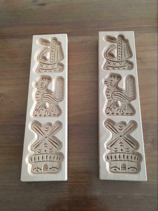 Houten vormen om speculaas mee te bakken of koekjes, Enlèvement, Neuf