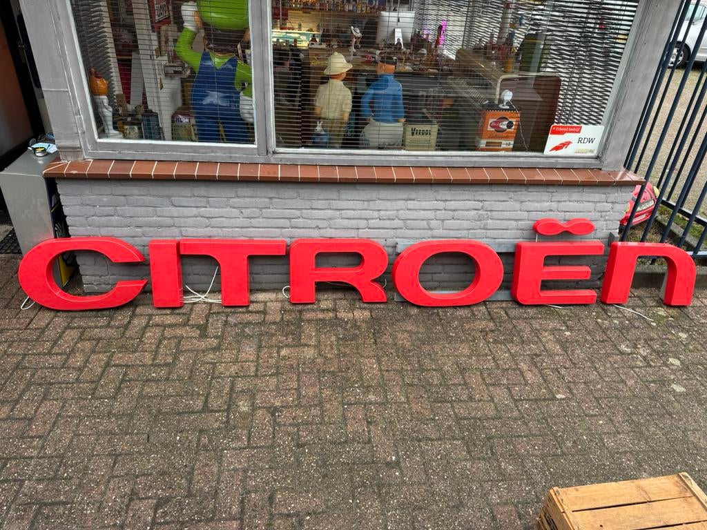 Citroen reclame letters / lichtbak, Ophalen, Gebruikt, Lichtbak of (neon) lamp
