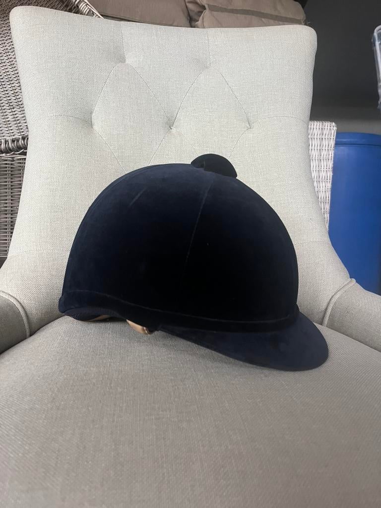 Paardenhelm van Charles Owen Donkerblauw, Dieren en Toebehoren, Verzenden, Zo goed als nieuw, Rijden