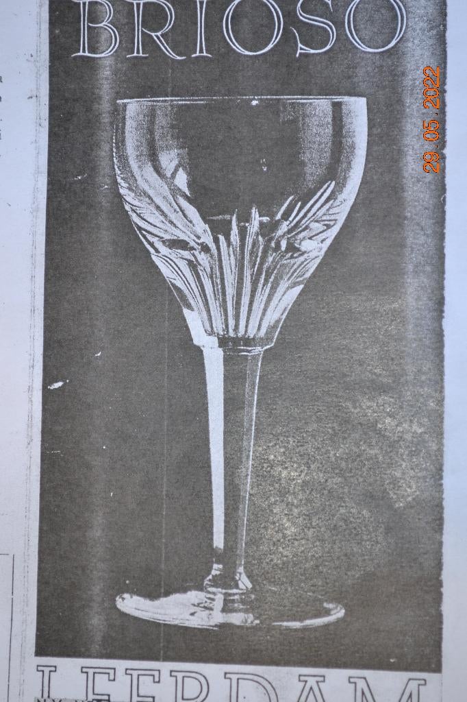 48 verres en cristal de Leerdam modèle Brioso, Enlèvement