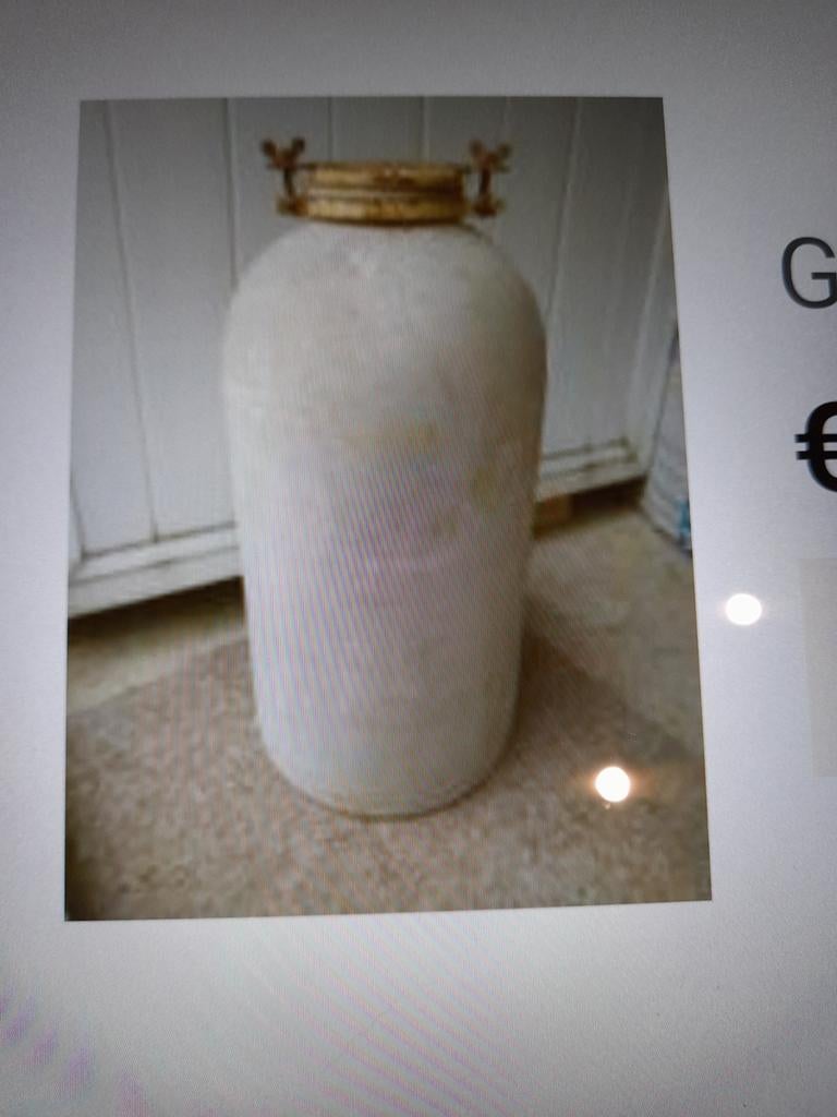 Ancienne grande "bouteille" hermétique en zinc, Enlèvement ou Envoi