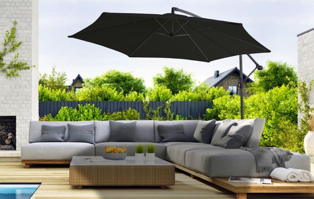 Parasol suspendu avec housse, Enlèvement ou Envoi, Neuf, 3 à 4 mètres, Autres types