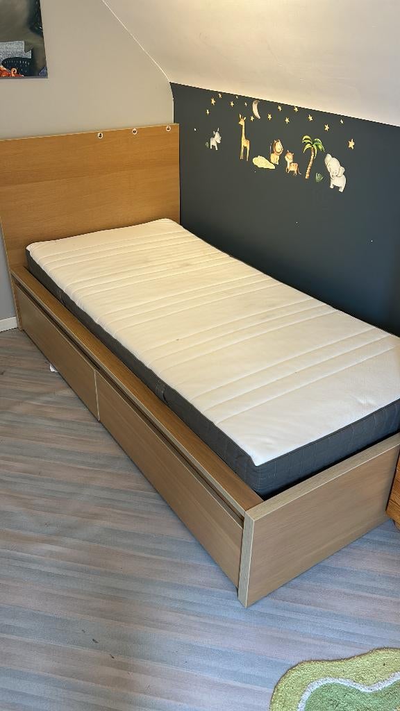 Ikea Malm eenpersoonsbed, Ophalen, Gebruikt, 90 cm, Eenpersoons