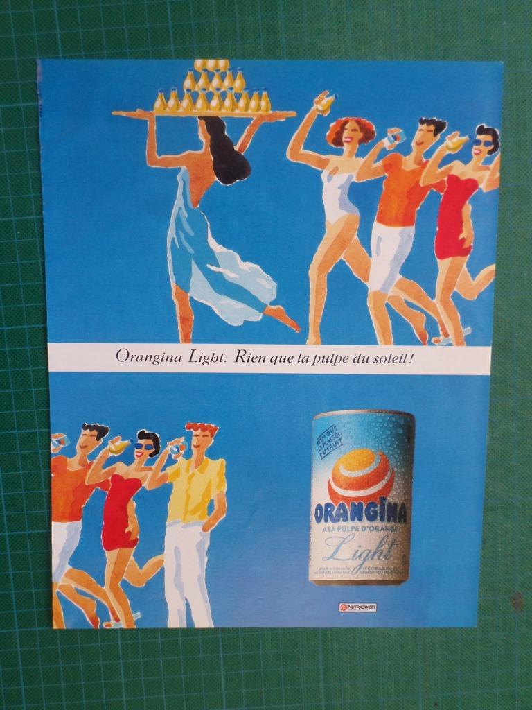 Orangina boisson - publicité papier - 1990, Enlèvement ou Envoi, Utilisé, Autres types