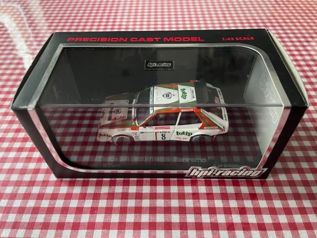 HPI 1/43 Lancia Delta S4 Totip Cerrato WRC Sanremo 1986, Enlèvement ou Envoi, Neuf, Voiture, Autres marques