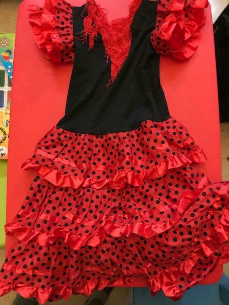Mooi Spaans verkleedkleedje / carnavalskleding, Ophalen of Verzenden, Zo goed als nieuw, Meisje