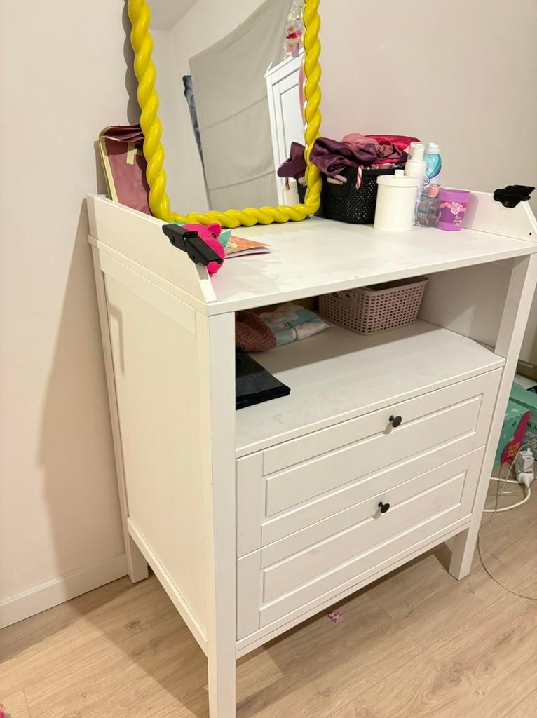 SUNDVIK commode / ladekast – wit (IKEA), Enlèvement, Utilisé, Commode