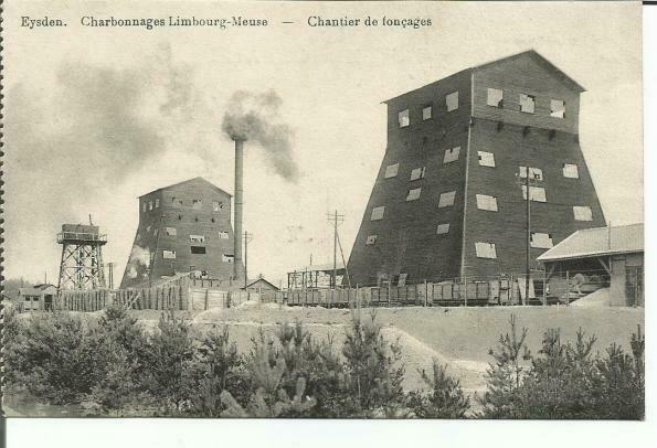 carte postale eysden charbonnages chantier fonçage, Enlèvement ou Envoi