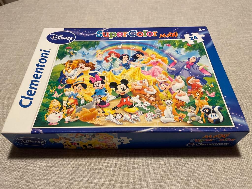 Disney SuperColor Maxi puzzel — 24 stukjes — Clementoni, Verzenden, Minder dan 500 stukjes, Nieuw, Legpuzzel