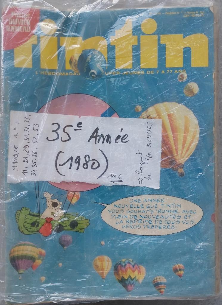 Revues Tintin Année 1980, Livres, Plusieurs BD, Enlèvement ou Envoi, Utilisé, Collectif