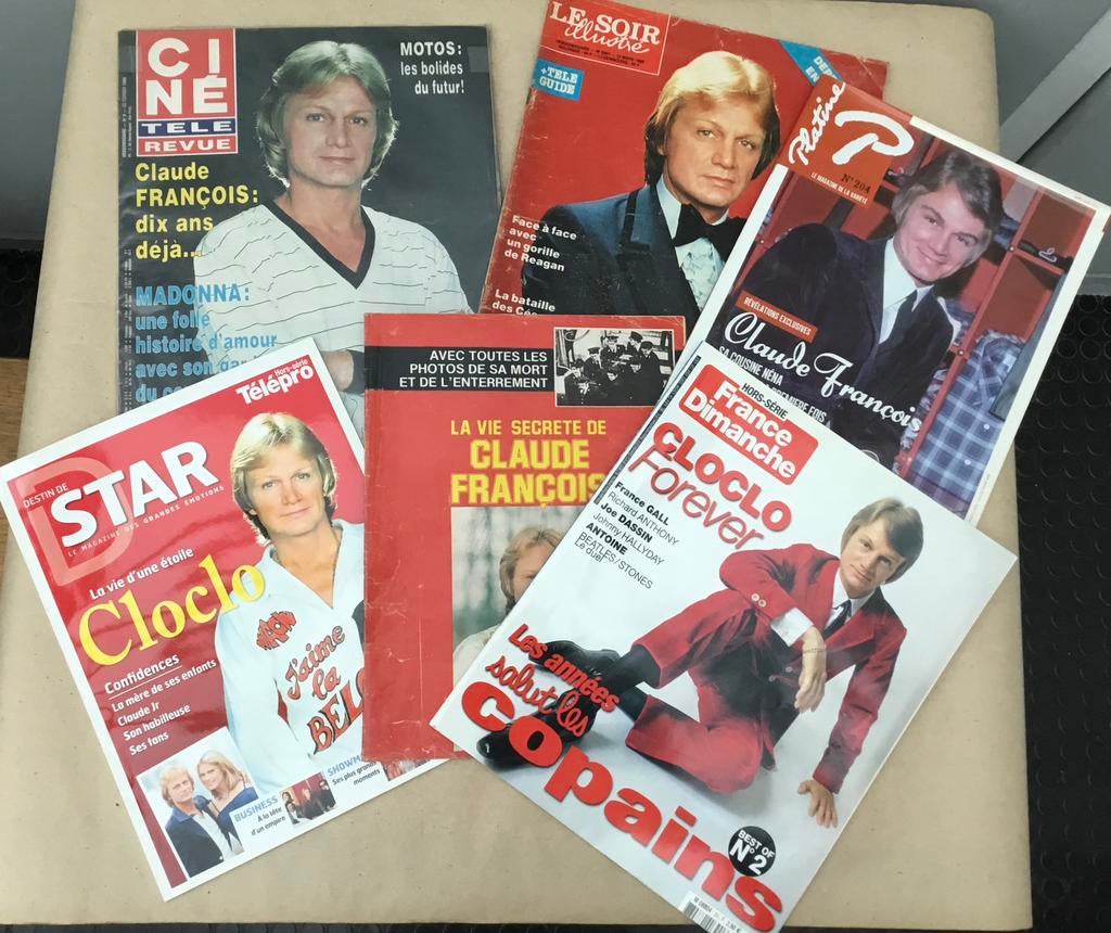 Lot van 6 magazines Claude François, Ophalen of Verzenden, Tijdschrift
