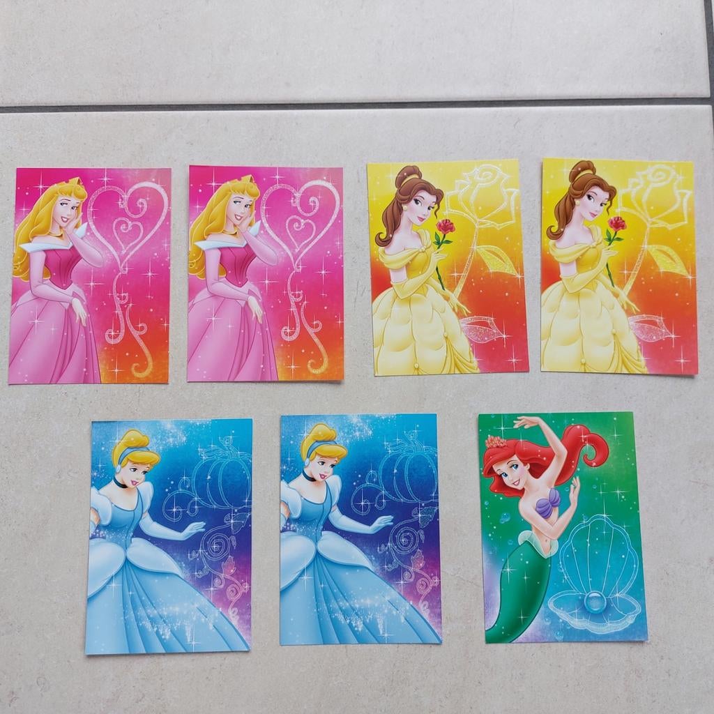 7 postkaarten Disneyland (met glitters en niet beschreven), Verzamelen, Ophalen of Verzenden