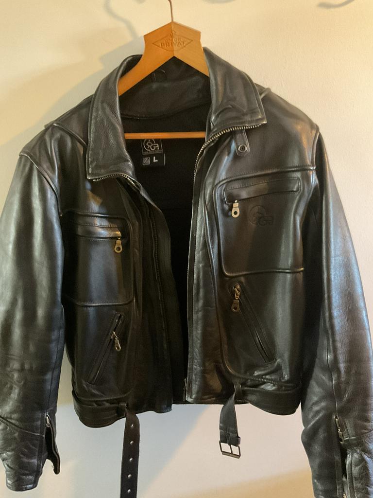 Lederen motorvest , merk Gf, Motoren, Kleding | Motorkleding, Ophalen of Verzenden
