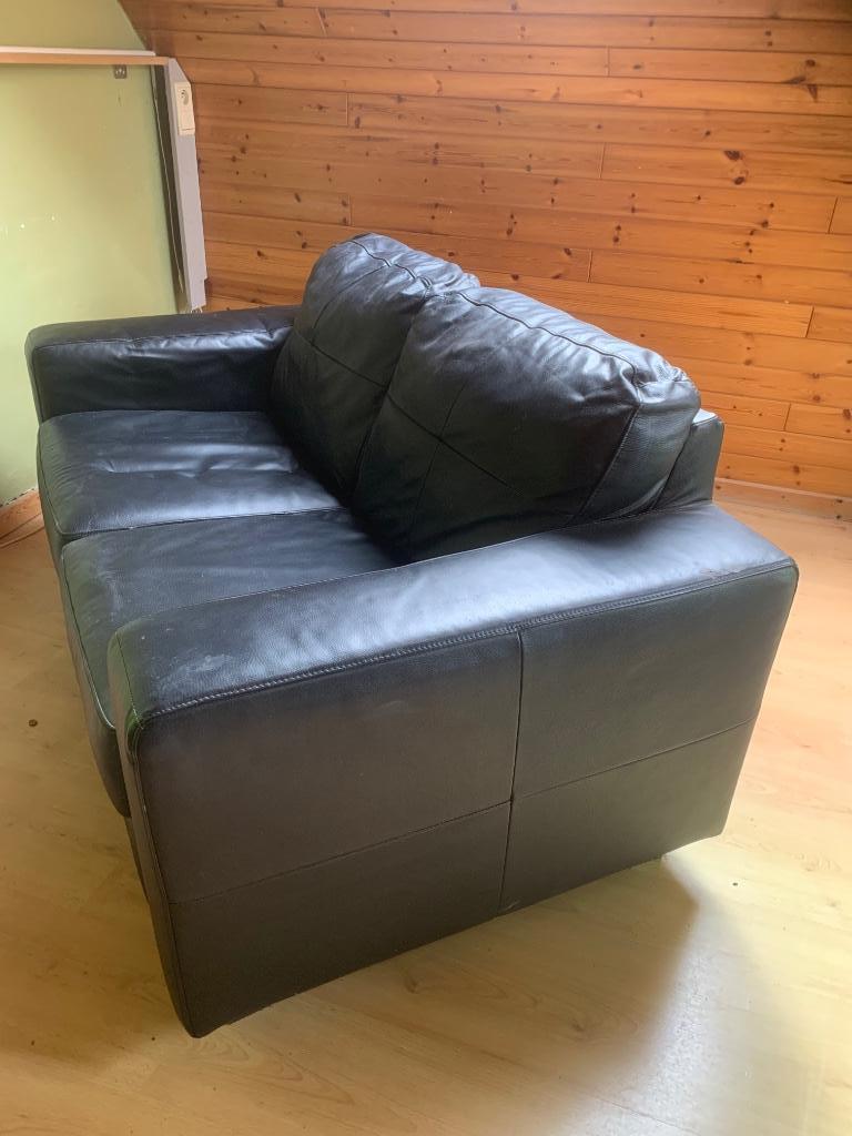 Lederen tweezit, 75 à 100 cm, Moins de 150 cm, Banc droit, Comme neuf