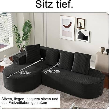 hoekbank | extra diepe en brede zitting | GRATIS LEVERING, Neuf, -, -, BLADEZ
