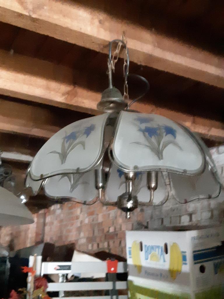 Luster met drie lampen, Huis en Inrichting, Lampen | Kroonluchters, Ophalen