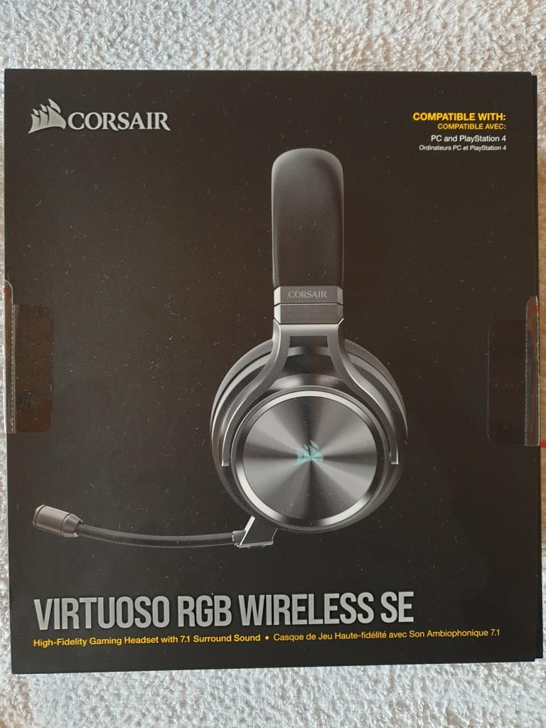 Corsair Virtuoso RGB Wireless SE, Ophalen, Mute-functie, Nieuw, Draadloos