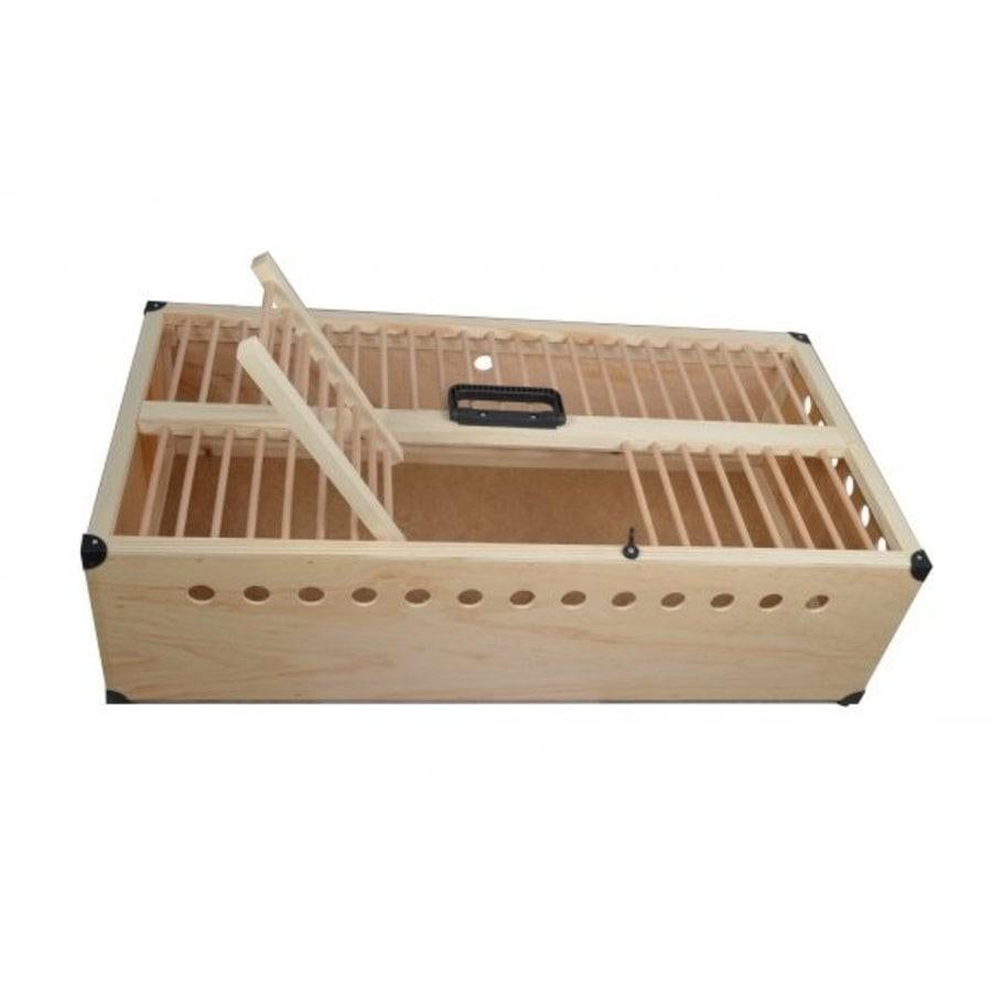 NOUVEAU - Panier double en cuir en bois 80 cm, Animaux & Accessoires, Oiseaux | Pigeons
