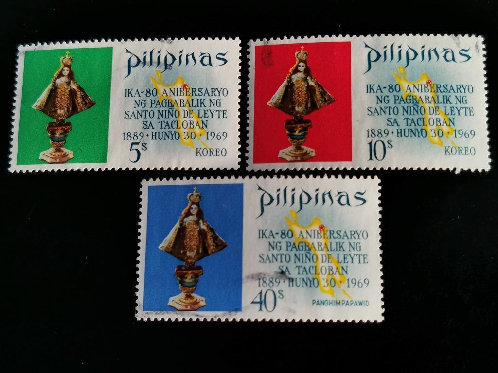 Philippines 1969 - La statue de Jésus revient à Tacloban, Enlèvement ou Envoi, Affranchi, Asie du Sud Est