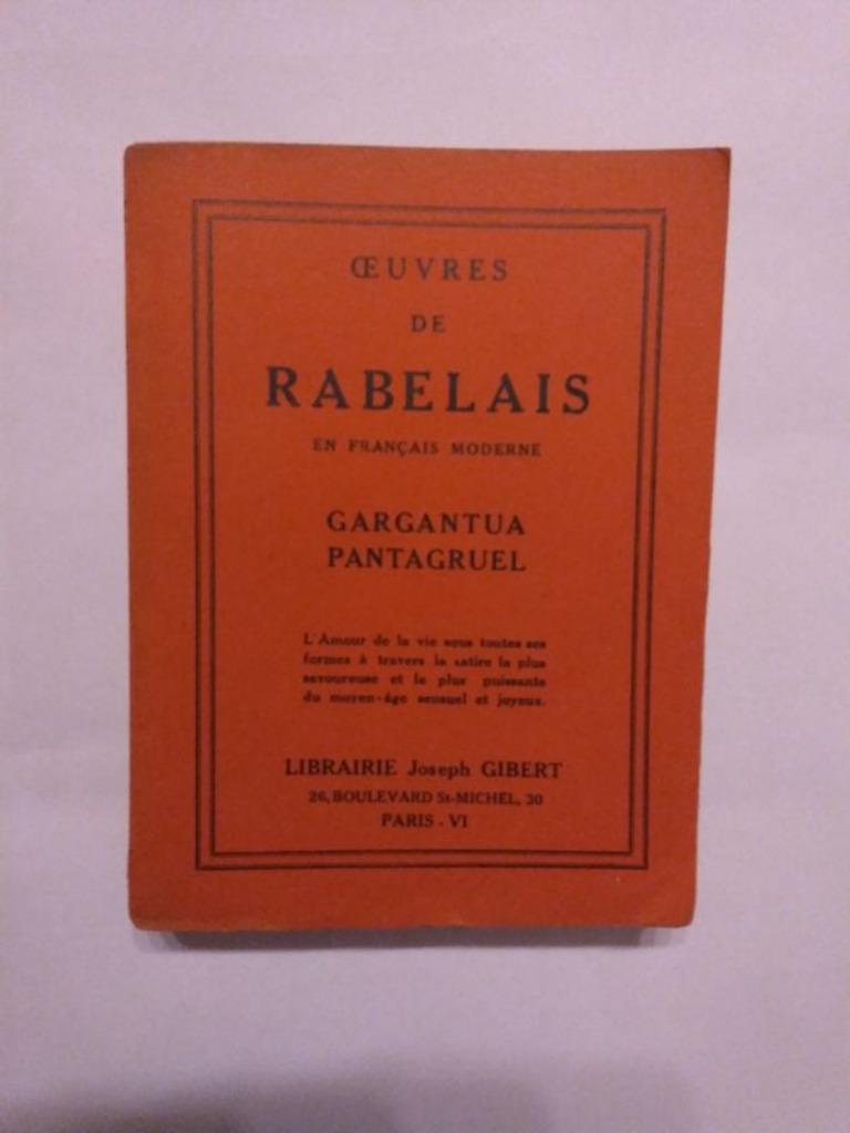 GARGANTUA et PANTAGRUEL, Europa overig, Verzenden, RABELAIS, Zo goed als nieuw